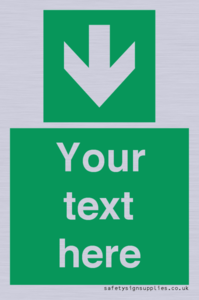 Safe condition Custom arrow down sign